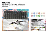 ESTUCHE 12 ROTULADORES GAMA ARTIST COLORES PASTEL | ROYMART